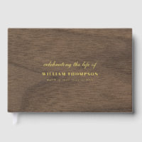 Memorial Celebrating Life Of Funeral Gold Wood