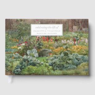 Memorial Celebrating Life Of Funeral Vege Garden Guest Book