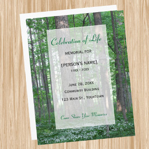 Memorial Celebration of Life Forest Invitatition