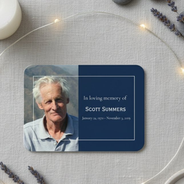 Memorial Celebration of Life Photo Funeral Business Card (Creator Uploaded)