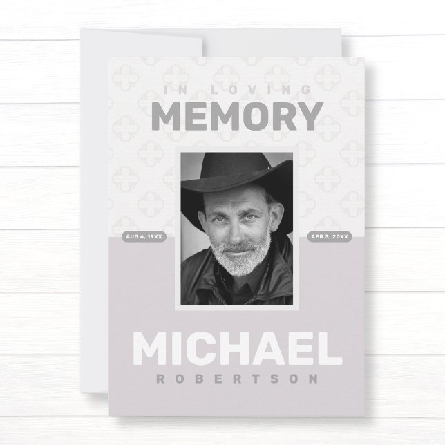 Memorial Celebration Of Life Photo Funeral Service Announcement (Creator Uploaded)