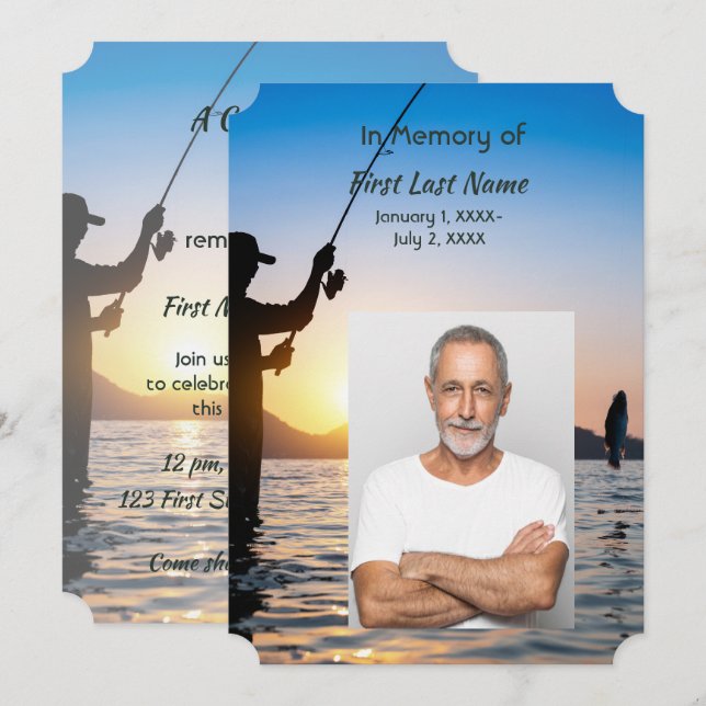 Memorial Celebration of Life Service Invite (Front/Back)