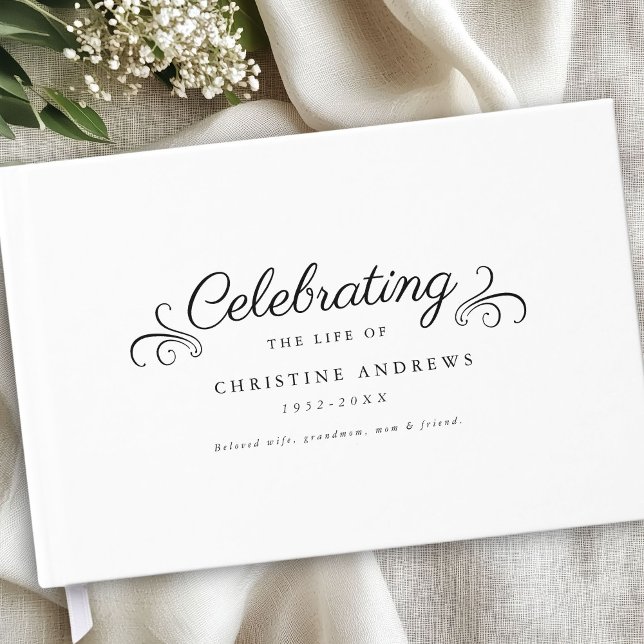  Memorial "Celebration of life" White Guest Book (Memorial "Celebration of life" White Guest Book)