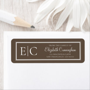 Memorial Classic Simple Monogram Return Address