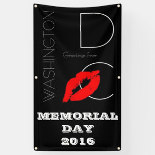Memorial Day 2016 Washington DC Red Lipstick Kiss Banner
