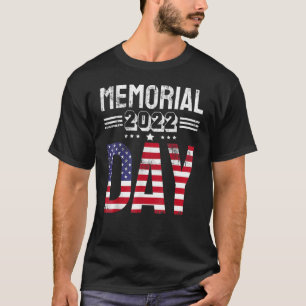 Memorial Day 2022 Usa Flag Patriotic American Md H T-Shirt