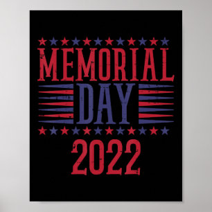 Memorial Day 2022 Vintage Patriotic Veteran Men Wo Poster