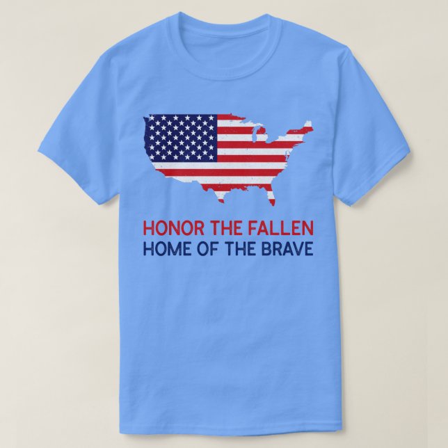 Memorial Day 2023 Home Of The Brave T-Shirt (Design Front)