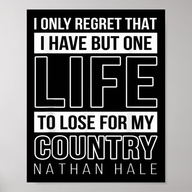 Memorial Day 4th Of July Patriotic Quote One Life Poster (Front)