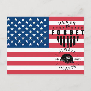 Memorial Day American Flag Postcard