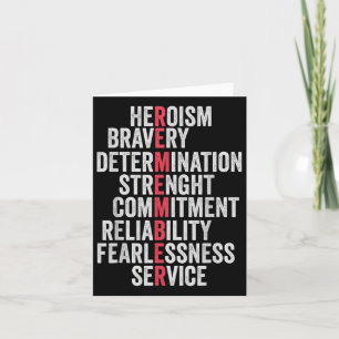 Memorial Day American Patriotic Veteran Remember Card