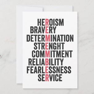 Memorial Day American Patriotic Veteran Remember Invitation