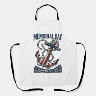 Memorial Day Anchor Remember Honor Vintage Shirt_1 Apron