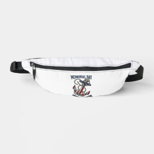 Memorial Day Anchor Remember Honour Vintage Shirt_ Bum Bags