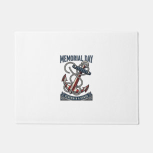 Memorial Day Anchor Remember Honour Vintage Shirt_ Doormat