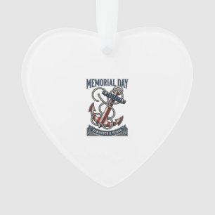 Memorial Day Anchor Remember Honour Vintage Shirt_ Ornament