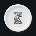 Memorial Day Anchor Remember Honour Vintage Shirt_ Paper Plate<br><div class="desc">Memorial Day Anchor Remember Honour Vintage Shirt_1</div>