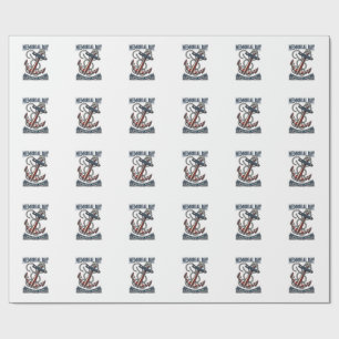 Memorial Day Anchor Remember Honour Vintage Shirt_ Wrapping Paper