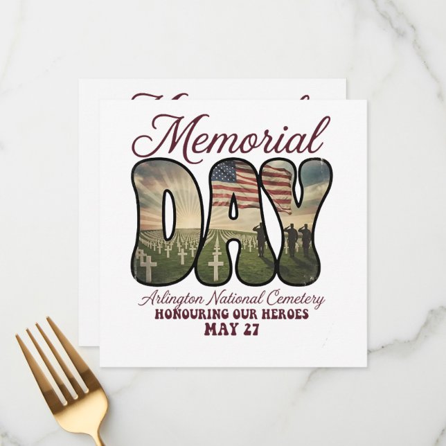 Memorial Day Arlington National Cemetery Menu (Front/Back In Situ)