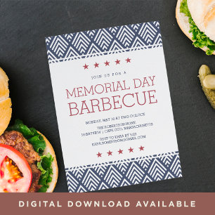 Memorial Day Barbecue Party Invitation