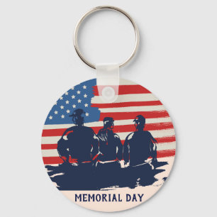 Memorial Day Barbecue Party  Key Ring