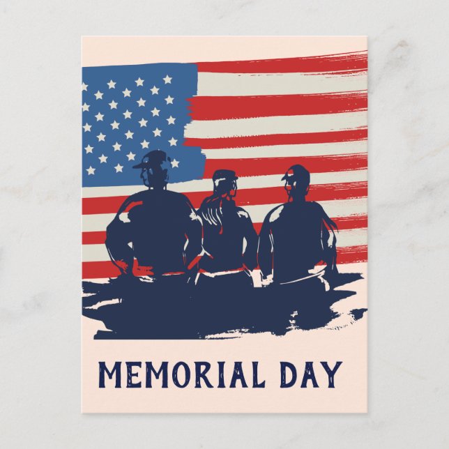 Memorial Day Barbecue Party  Postcard (Front)