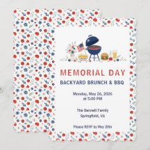Memorial Day BBQ invitation | SA Memorial Floral