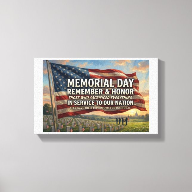 Memorial Day   Canvas Print (Front)