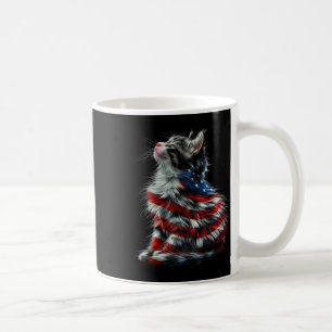 Memorial Day Cat And Independence Day Pride  Coffee Mug