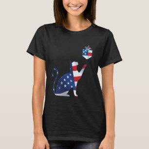 Memorial Day Cat Funny 4th of July Cat Fourth of J T-Shirt