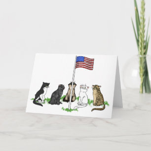 Memorial Day Cat Greeting Card