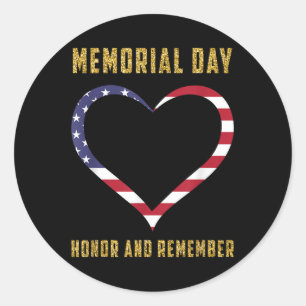 Memorial Day Celebration For Men Women Kids Patrio Classic Round Sticker