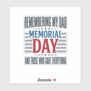 Memorial Day Dad Tribute Patriotic