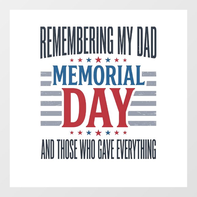 Memorial Day Dad Tribute Patriotic (Sheet)