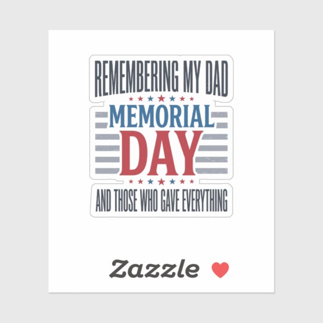 Memorial Day Dad Tribute Patriotic (Sheet)