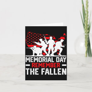 Memorial day design for usa military men and women card