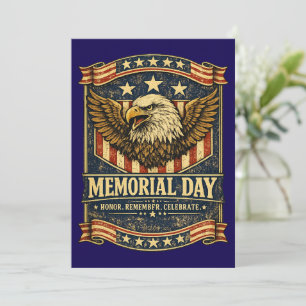 Memorial Day Eagle Thank You Patriotic  Card