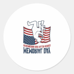 Memorial Day Fallen Heroes Patriotic Soldier Shirt Classic Round Sticker