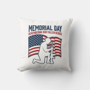 Memorial Day Fallen Heroes Patriotic Soldier Shirt Cushion
