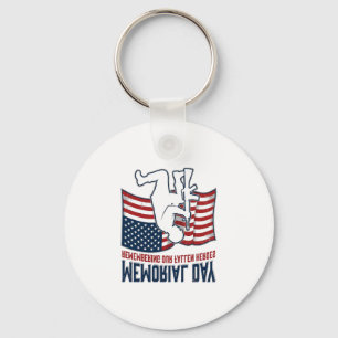 Memorial Day Fallen Heroes Patriotic Soldier Shirt Key Ring