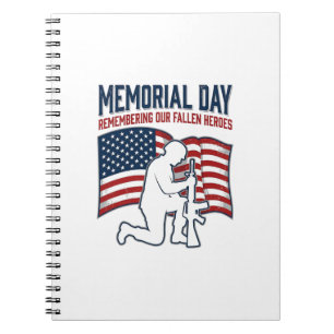 Memorial Day Fallen Heroes Patriotic Soldier Shirt Notebook