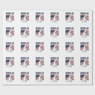 Memorial Day Fallen Heroes Patriotic Soldier Shirt Wrapping Paper