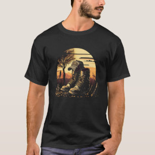 Memorial Day Fallen Soldier Veteran American Flag T-Shirt