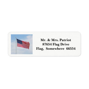 Memorial Day Flag label 2017