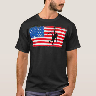 Memorial Day Flag USA Baboon Safari Monkey Lover 4 T-Shirt