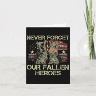 Memorial Day Forget Out Fallen Heroes American Card