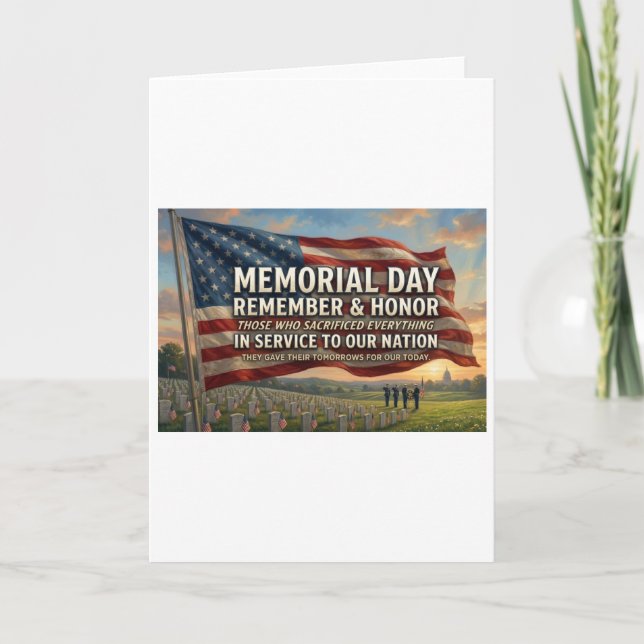 Memorial Day   Holiday Card (Front)