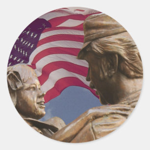 Memorial Day Homecoming Classic Round Sticker