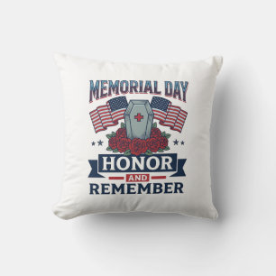 Memorial Day Honour and Remember Patriotic Shirt_1 Cushion