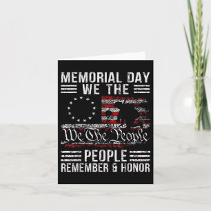 Memorial Day Honour And Remember Veterans Day 2025 Card